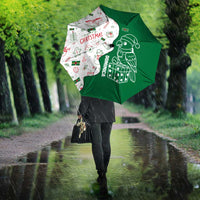 Dominica Christmas Umbrella with Parrot Gift Box and Festive Pattern Design - Wonder Print Shop