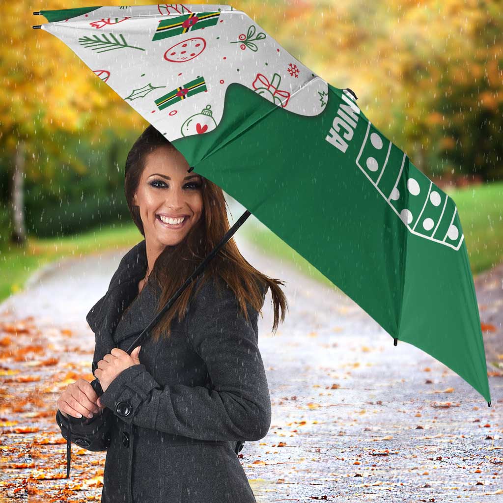 Dominica Christmas Umbrella with Parrot Gift Box and Festive Pattern Design - Wonder Print Shop