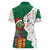 Dominica Christmas Women Polo Shirt with Parrot Gift Box and Festive Pattern Design - Wonder Print Shop