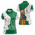 Dominica Christmas Women Polo Shirt with Parrot Gift Box and Festive Pattern Design - Wonder Print Shop