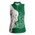 Dominica Christmas Women Sleeveless Polo Shirt with Parrot Gift Box and Festive Pattern Design - Wonder Print Shop