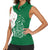 Dominica Christmas Women Sleeveless Polo Shirt with Parrot Gift Box and Festive Pattern Design - Wonder Print Shop