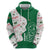 Dominica Christmas Zip Hoodie with Parrot Gift Box and Festive Pattern Design - Wonder Print Shop