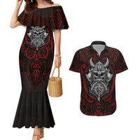 Blood Of Viking Warrior Couples Matching Mermaid Dress and Hawaiian Shirt - Wonder Print Shop