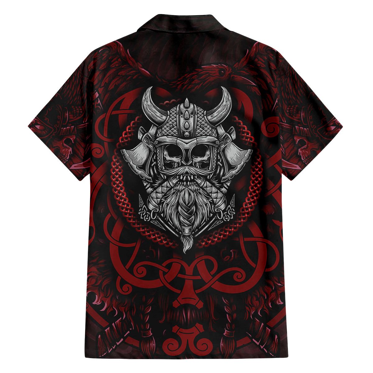 Blood Of Viking Warrior Family Matching Long Sleeve Bodycon Dress and Hawaiian Shirt - Wonder Print Shop