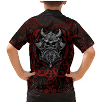 Blood Of Viking Warrior Family Matching Mermaid Dress and Hawaiian Shirt - Wonder Print Shop