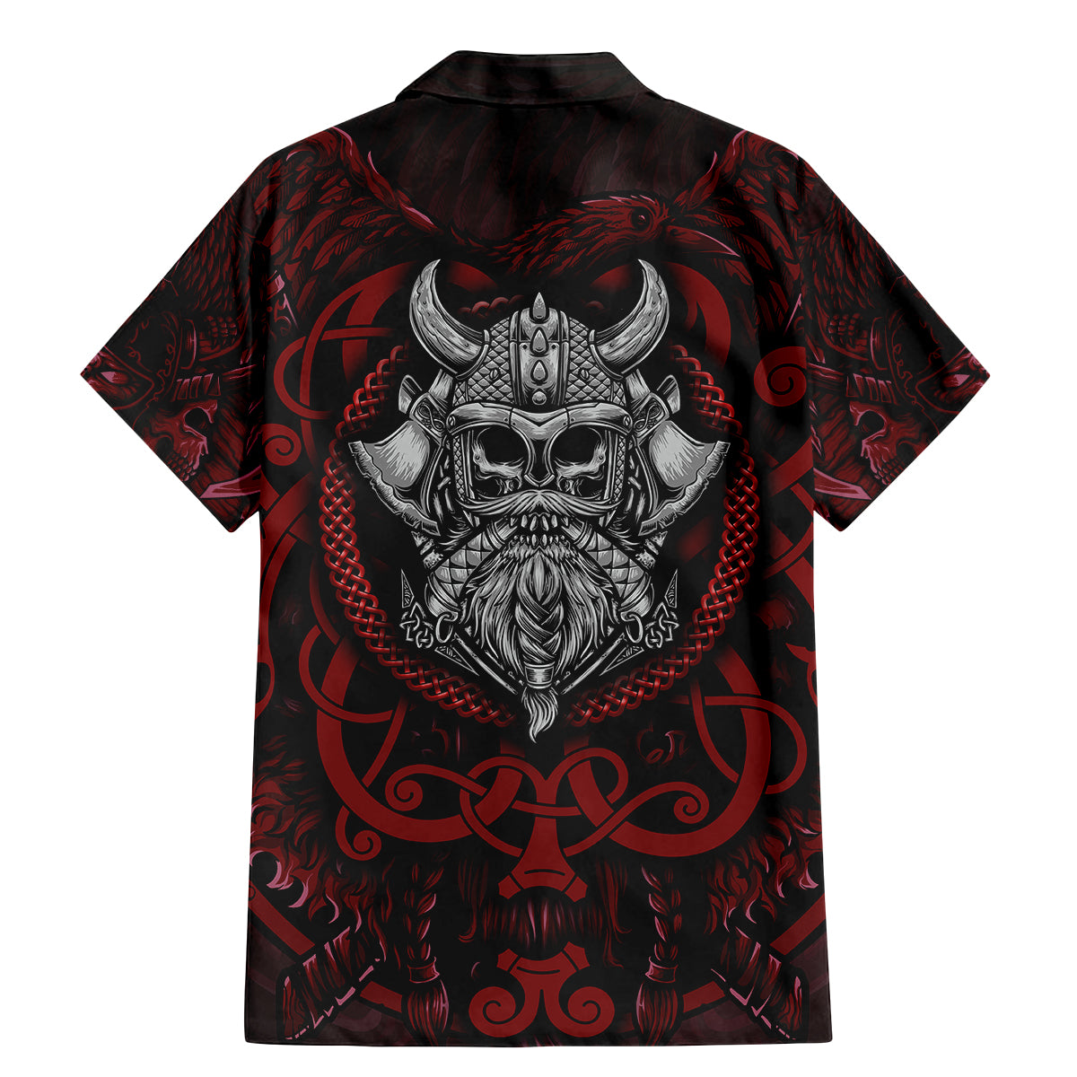 Blood Of Viking Warrior Family Matching Mermaid Dress and Hawaiian Shirt - Wonder Print Shop