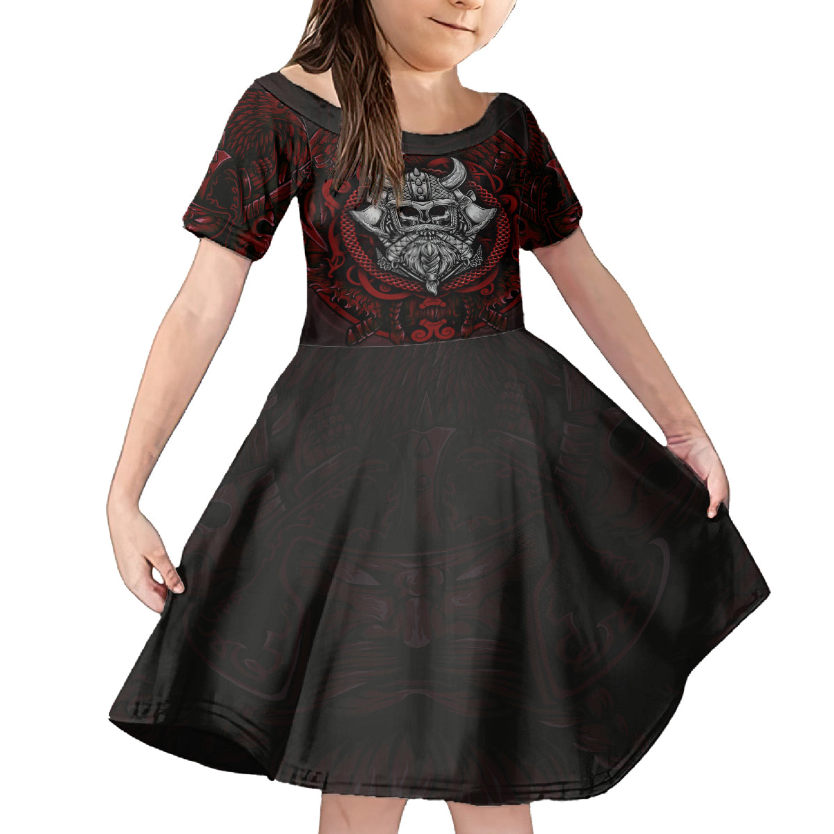 Blood Of Viking Warrior Family Matching Puletasi Dress and Hawaiian Shirt - Wonder Print Shop