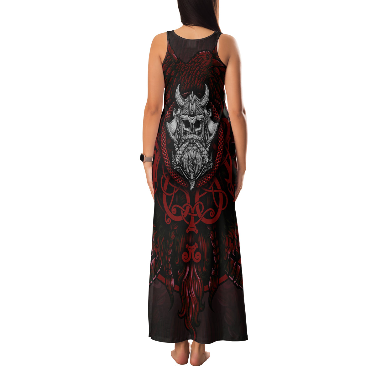 Blood Of Viking Warrior Family Matching Tank Maxi Dress and Hawaiian Shirt - Wonder Print Shop