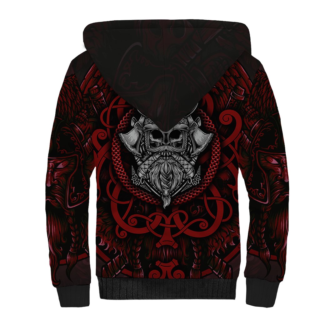 Blood Of Viking Warrior Sherpa Hoodie - Wonder Print Shop