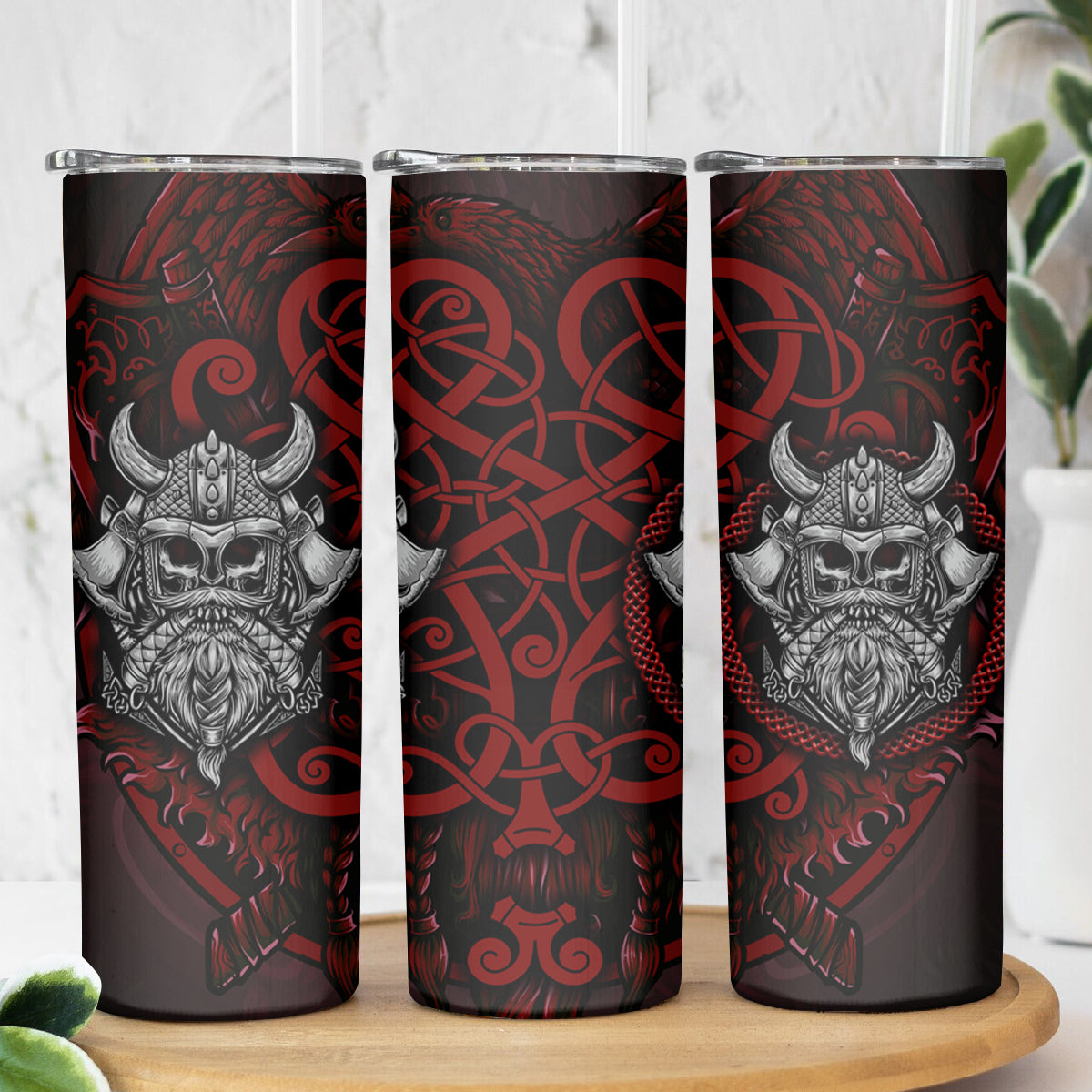Blood Of Viking Warrior Skinny Tumbler - Wonder Print Shop