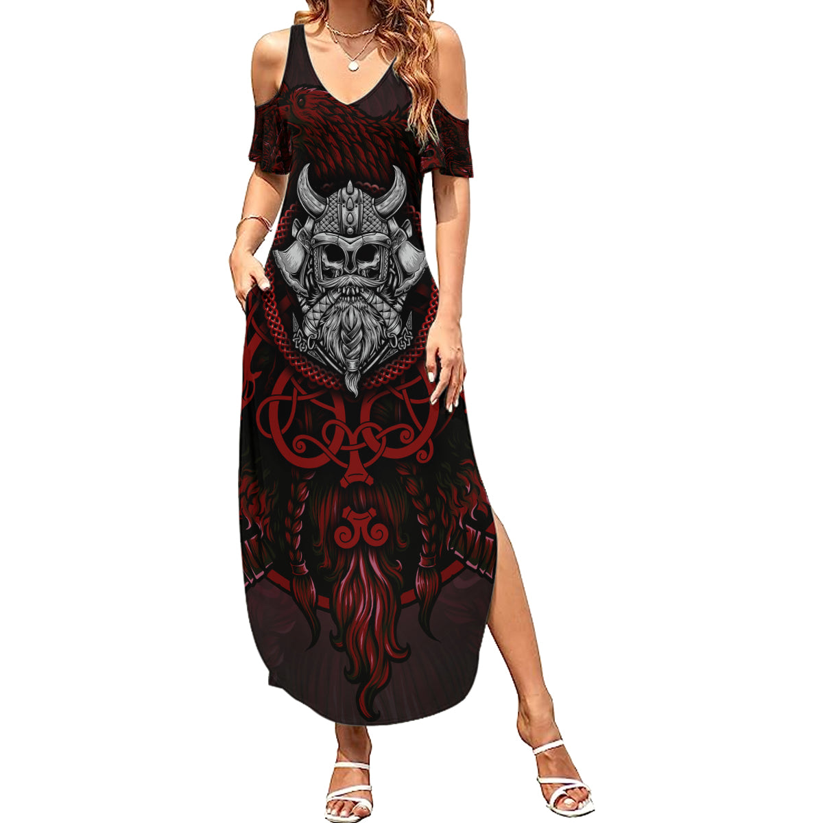Blood Of Viking Warrior Summer Maxi Dress - Wonder Print Shop