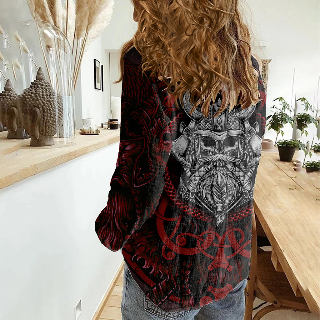 Blood Of Viking Warrior Women Casual Shirt - Wonder Print Shop