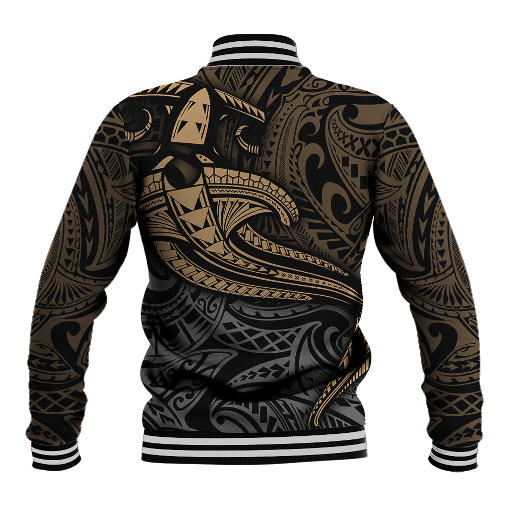 Polynesian Baseball Jacket Hammerhead Shark Tribal Pattern - Wonder Print Shop