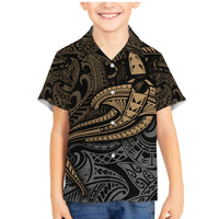 Polynesian Family Matching Mermaid Dress and Hawaiian Shirt Hammerhead Shark Tribal Pattern - Wonder Print Shop