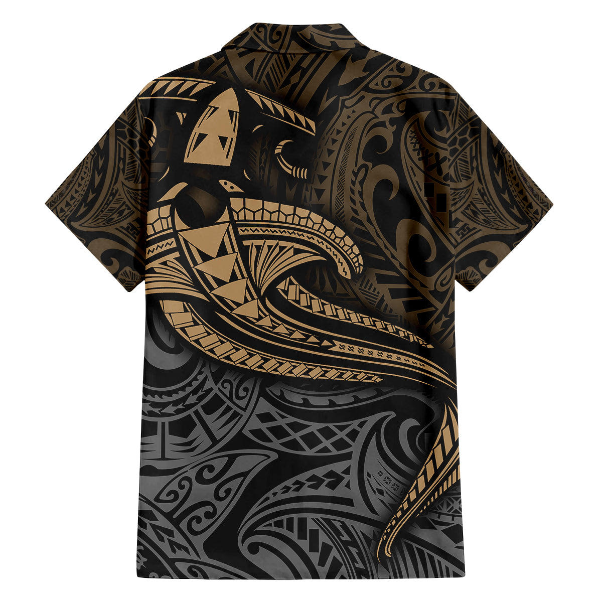 Polynesian Family Matching Tank Maxi Dress and Hawaiian Shirt Hammerhead Shark Tribal Pattern - Wonder Print Shop