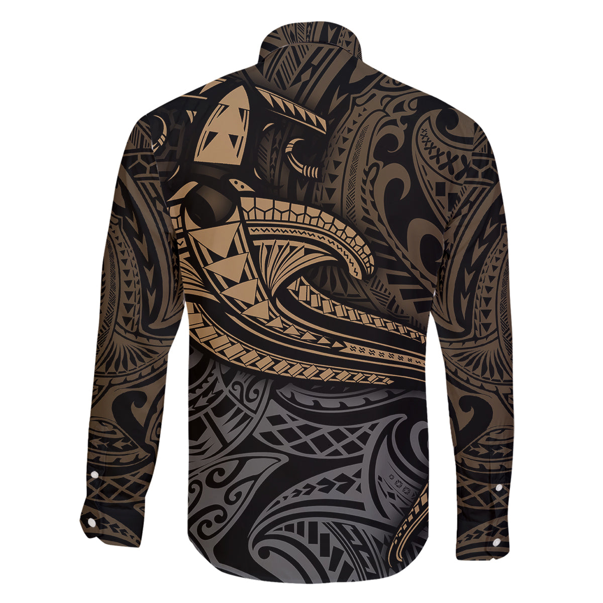 Polynesian Family Matching Tank Maxi Dress and Hawaiian Shirt Hammerhead Shark Tribal Pattern - Wonder Print Shop