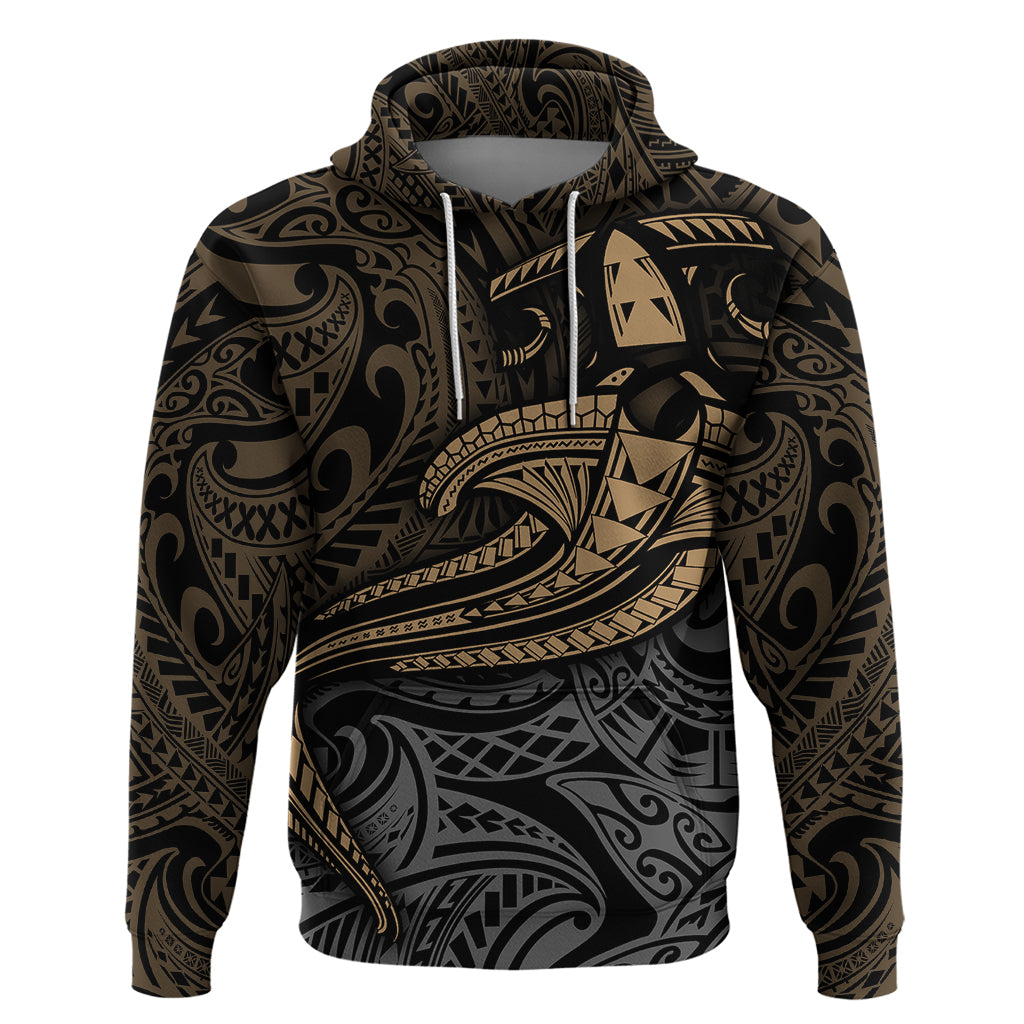 Polynesian Hoodie Hammerhead Shark Tribal Pattern - Wonder Print Shop