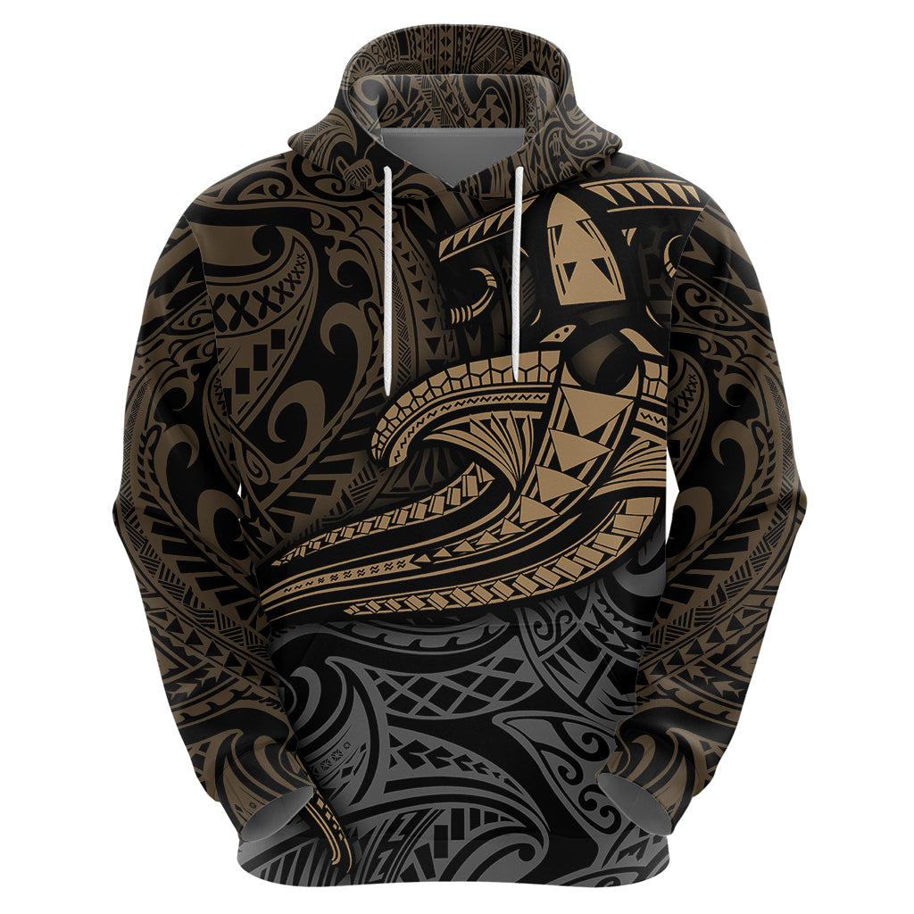 Polynesian Hoodie Hammerhead Shark Tribal Pattern - Wonder Print Shop