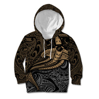 Polynesian Kid Hoodie Hammerhead Shark Tribal Pattern - Wonder Print Shop