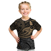 Polynesian Kid T Shirt Hammerhead Shark Tribal Pattern - Wonder Print Shop