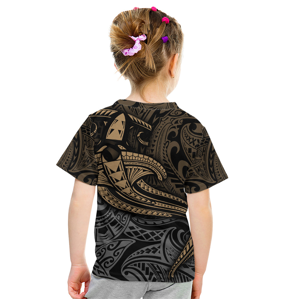 Polynesian Kid T Shirt Hammerhead Shark Tribal Pattern - Wonder Print Shop