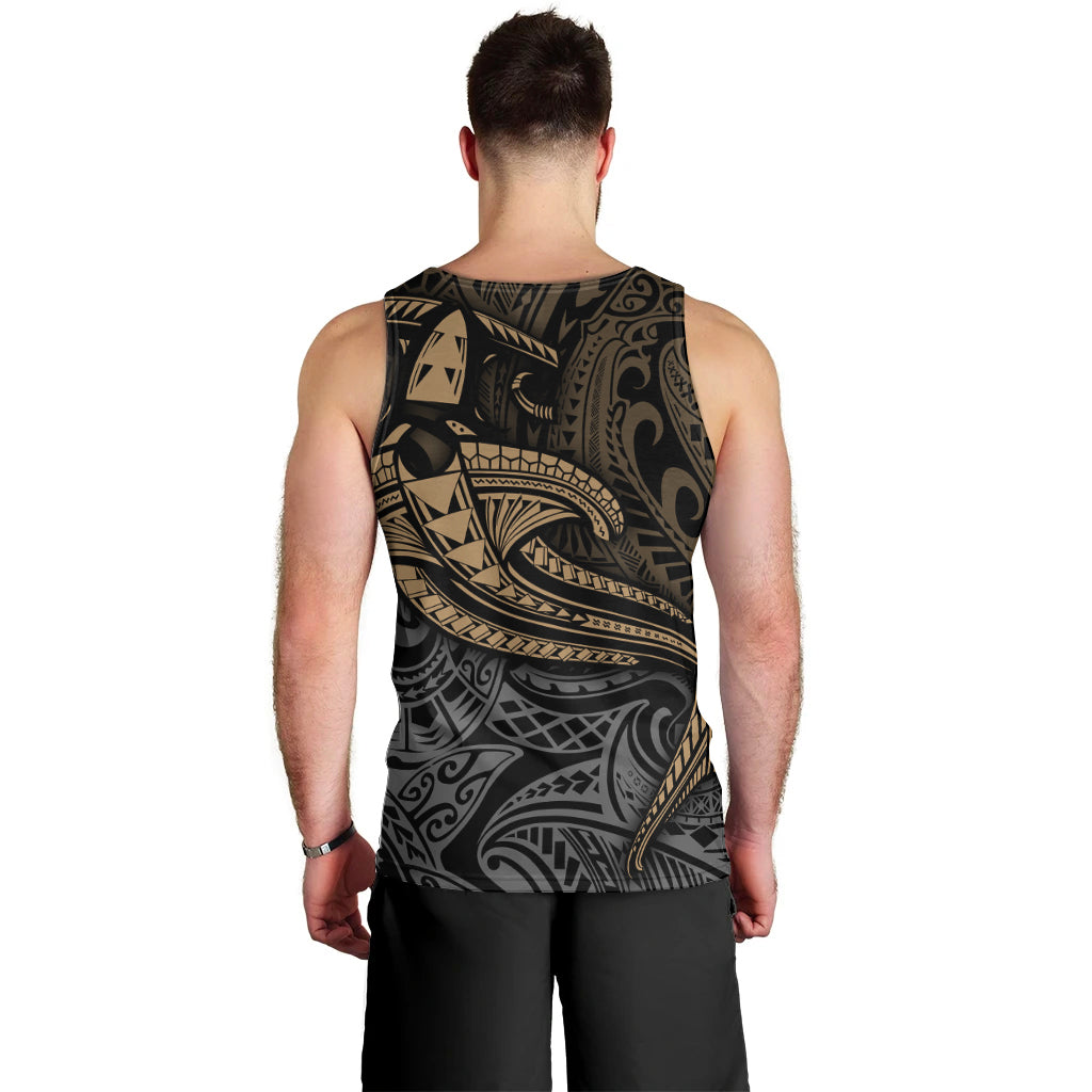 Polynesian Men Tank Top Hammerhead Shark Tribal Pattern - Wonder Print Shop