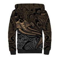 Polynesian Sherpa Hoodie Hammerhead Shark Tribal Pattern - Wonder Print Shop