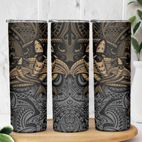 Polynesian Skinny Tumbler Hammerhead Shark Tribal Pattern - Wonder Print Shop