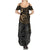 Polynesian Summer Maxi Dress Hammerhead Shark Tribal Pattern - Wonder Print Shop