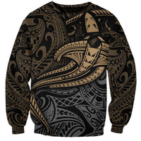 Polynesian Sweatshirt Hammerhead Shark Tribal Pattern - Wonder Print Shop