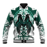 Winged Wisdom Of Viking Baseball Jacket Hugin, Munin, and the Vegvisir - Wonder Print Shop