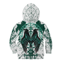 Winged Wisdom Of Viking Kid Hoodie Hugin, Munin, and the Vegvisir - Wonder Print Shop