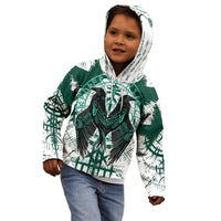Winged Wisdom Of Viking Kid Hoodie Hugin, Munin, and the Vegvisir - Wonder Print Shop