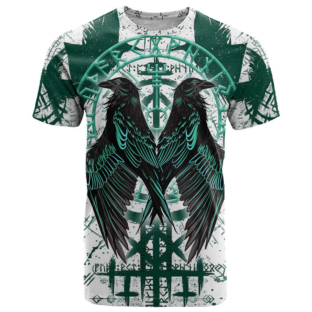 Winged Wisdom Of Viking T Shirt Hugin, Munin, and the Vegvisir - Wonder Print Shop