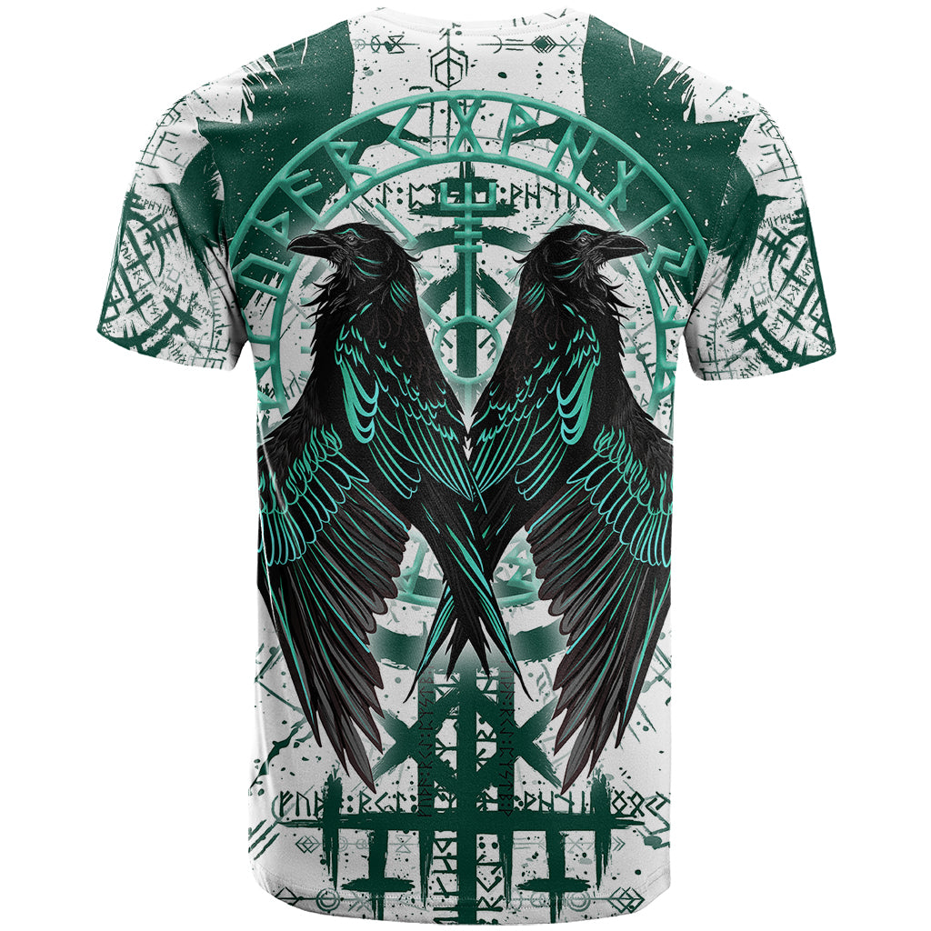 Winged Wisdom Of Viking T Shirt Hugin, Munin, and the Vegvisir - Wonder Print Shop