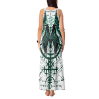 Winged Wisdom Of Viking Tank Maxi Dress Hugin, Munin, and the Vegvisir - Wonder Print Shop