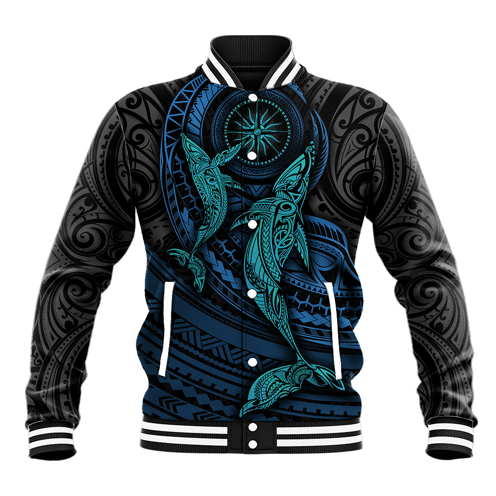 Polynesian Whale Baseball Jacket - Wonder Print Shop