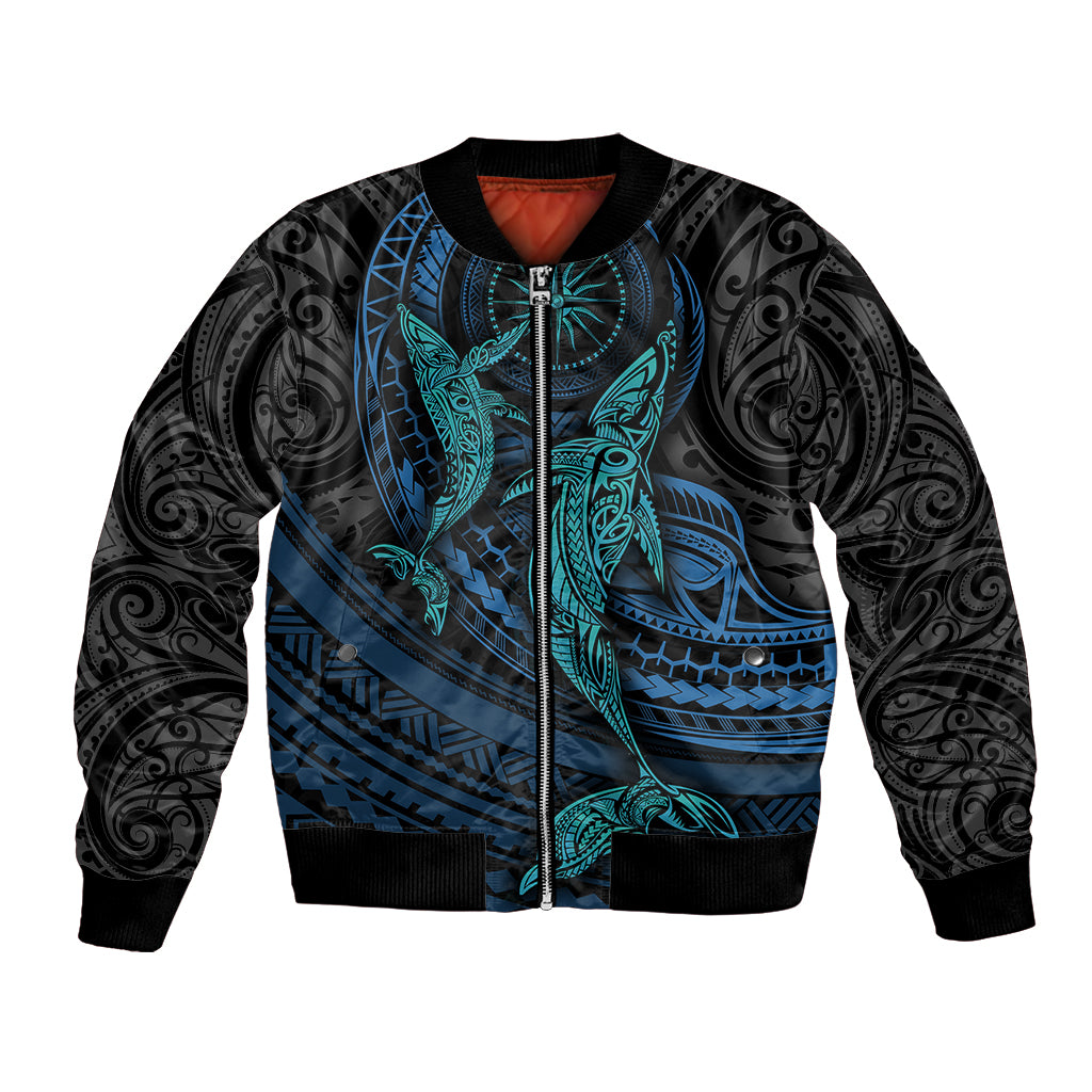 Polynesian Whale Bomber Jacket - Wonder Print Shop
