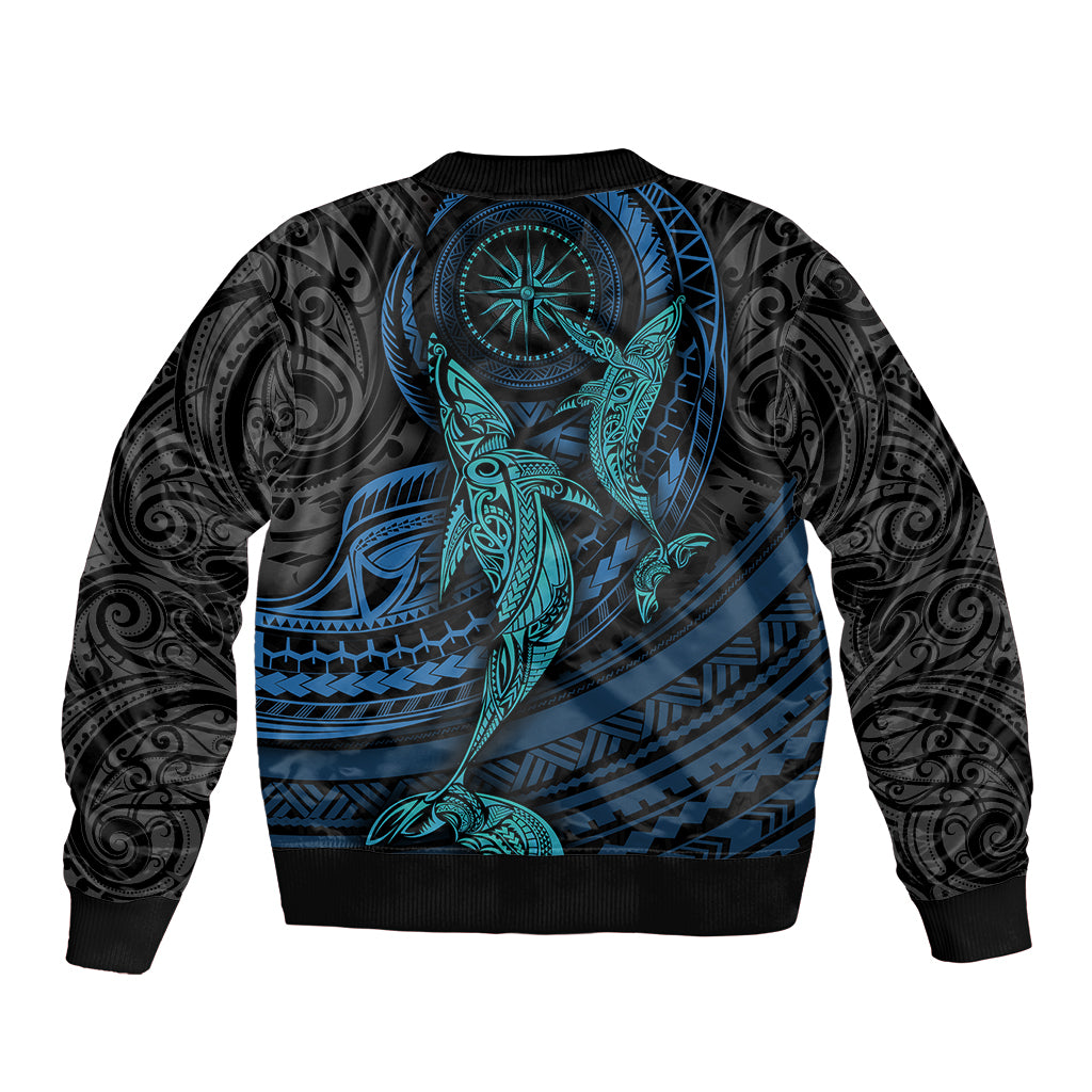 Polynesian Whale Bomber Jacket - Wonder Print Shop