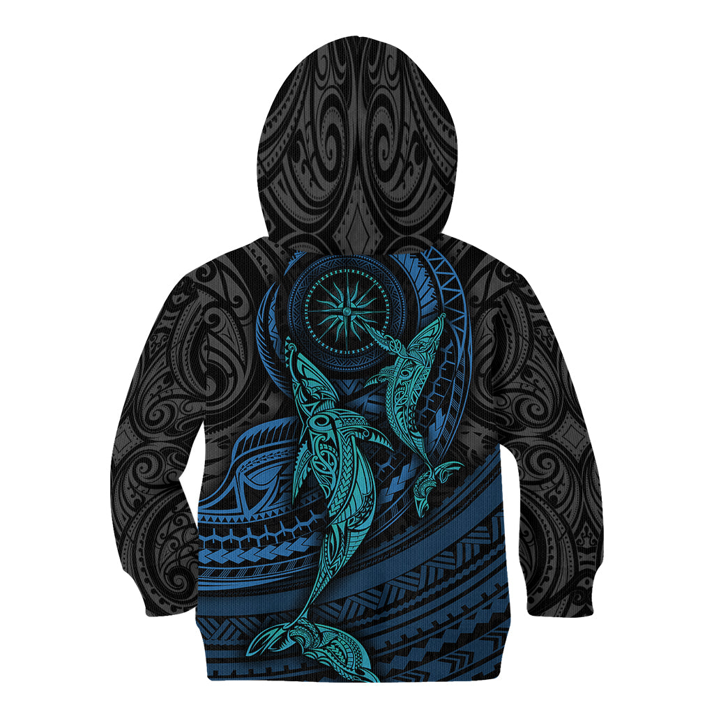 Polynesian Whale Kid Hoodie - Wonder Print Shop