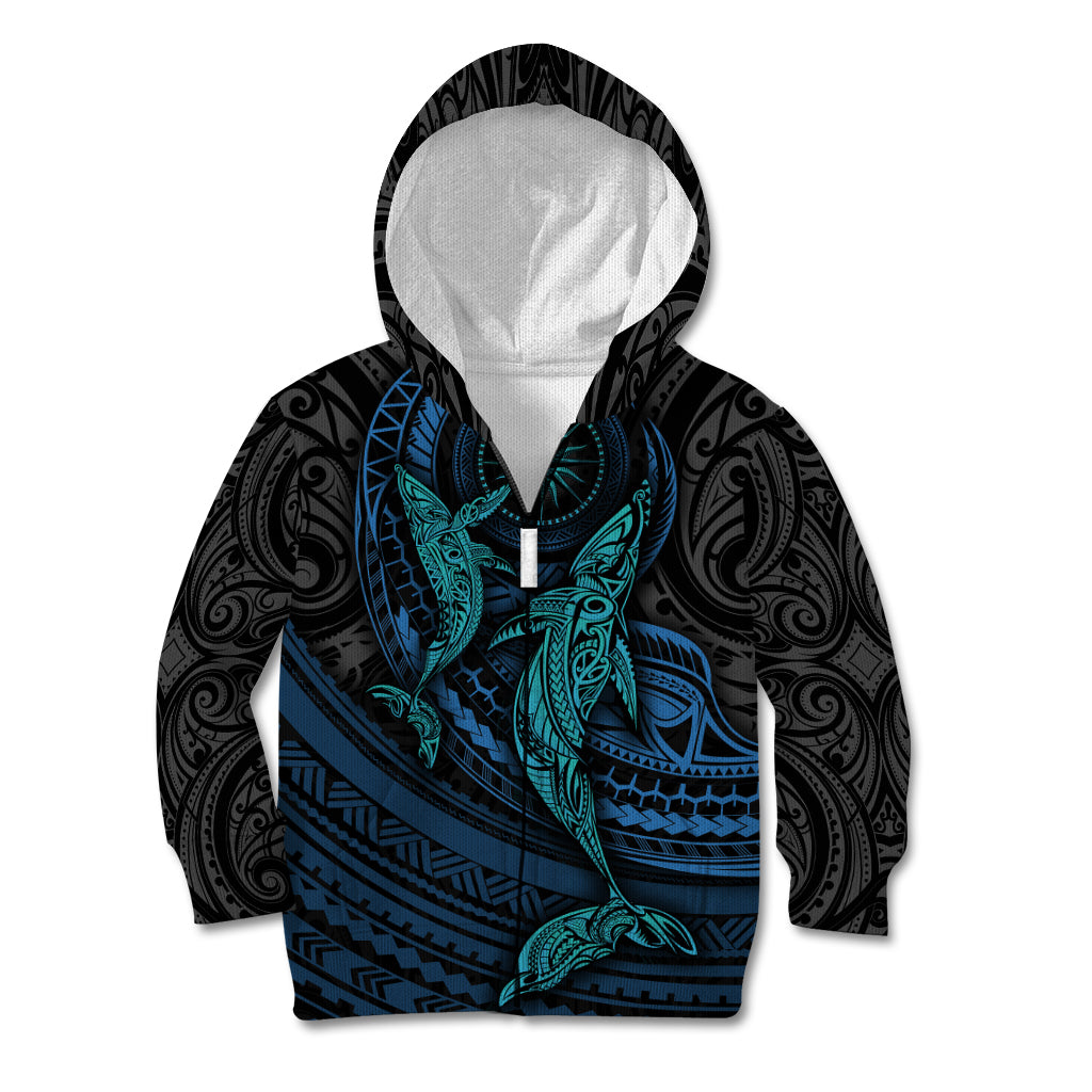 Polynesian Whale Kid Hoodie - Wonder Print Shop