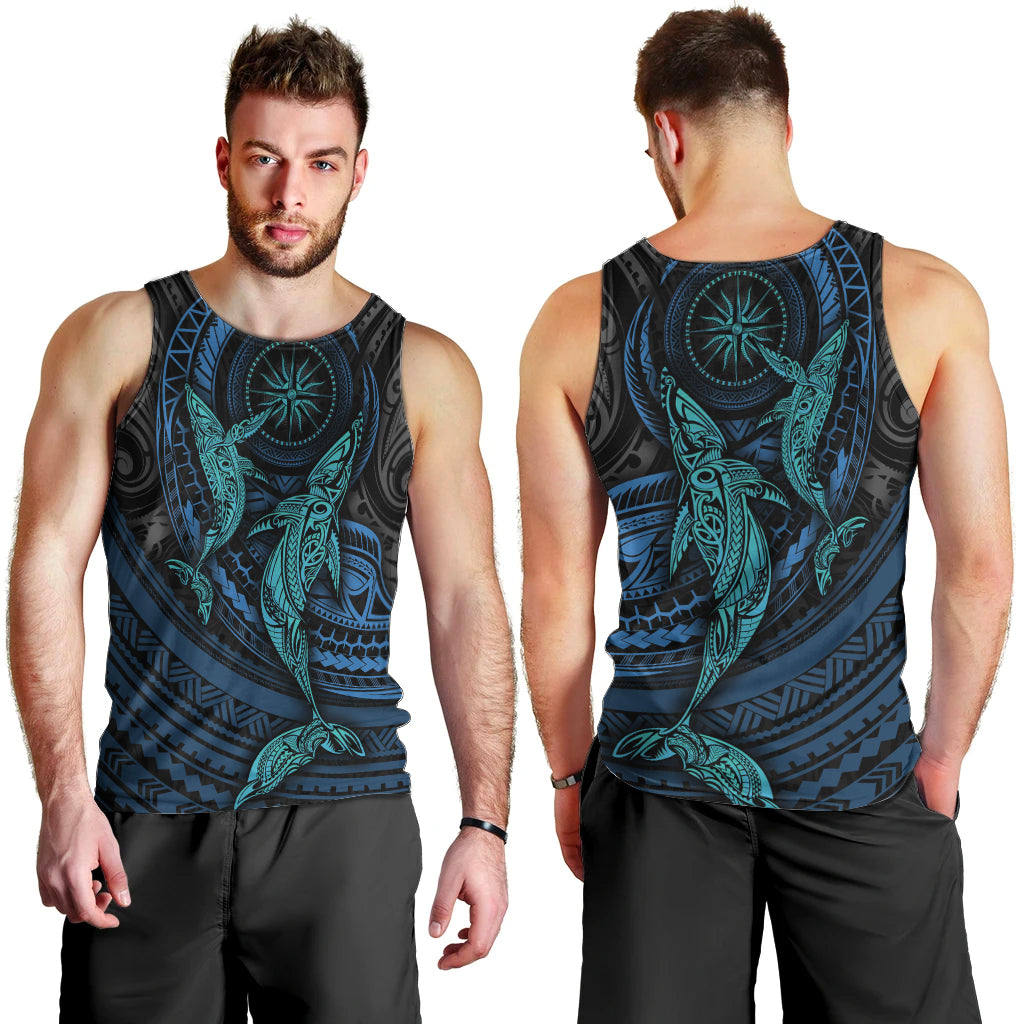 Polynesian Whale Men Tank Top - Wonder Print Shop