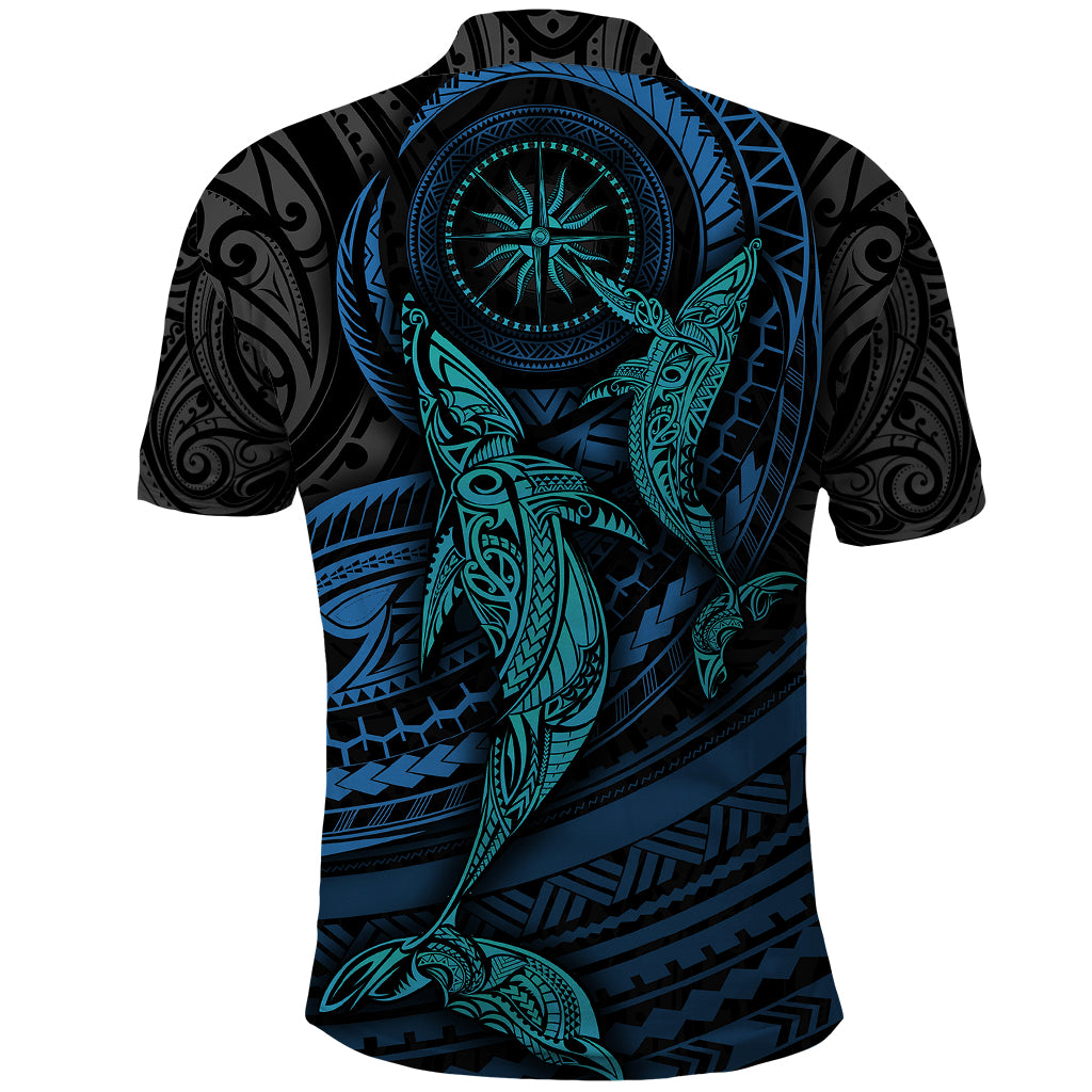 Polynesian Whale Polo Shirt - Wonder Print Shop