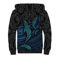 Polynesian Whale Sherpa Hoodie - Wonder Print Shop