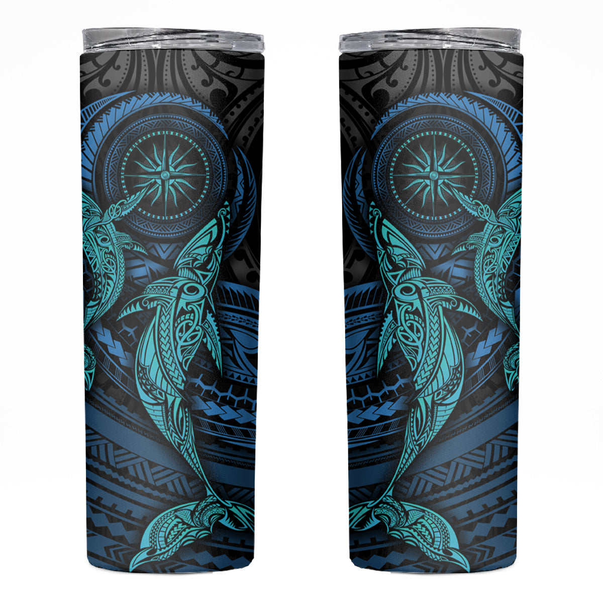 Polynesian Whale Skinny Tumbler - Wonder Print Shop