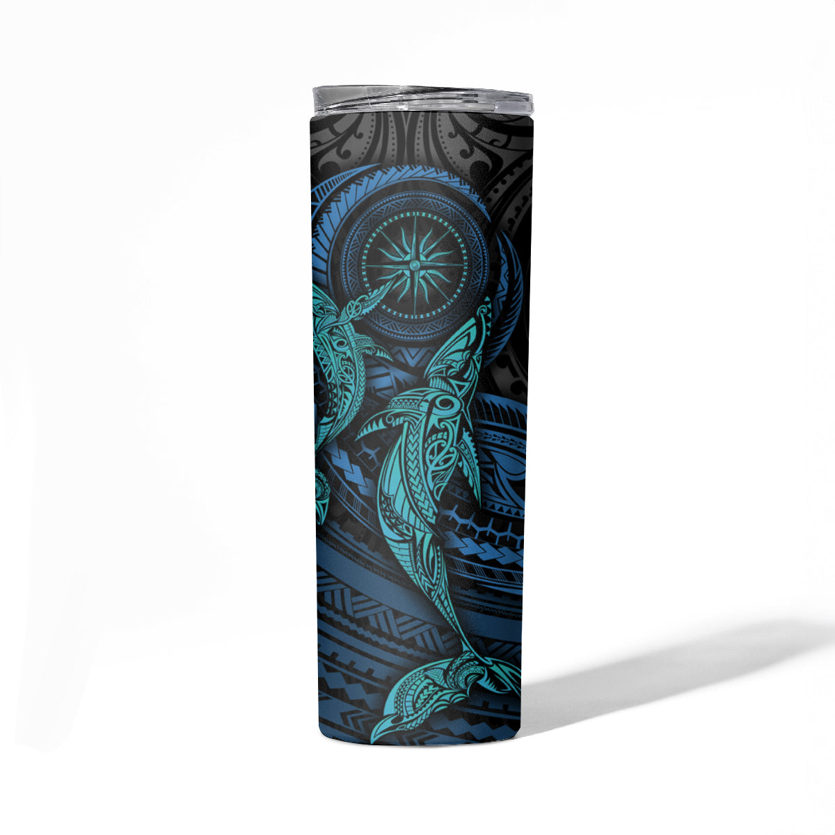Polynesian Whale Skinny Tumbler - Wonder Print Shop
