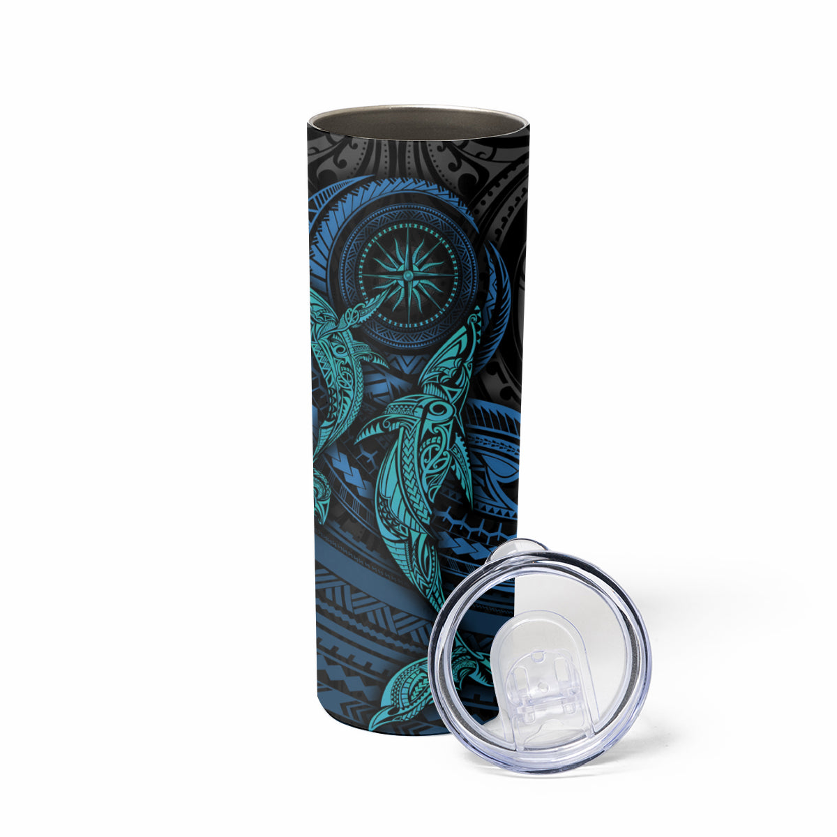Polynesian Whale Skinny Tumbler - Wonder Print Shop