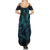 Polynesian Whale Summer Maxi Dress - Wonder Print Shop