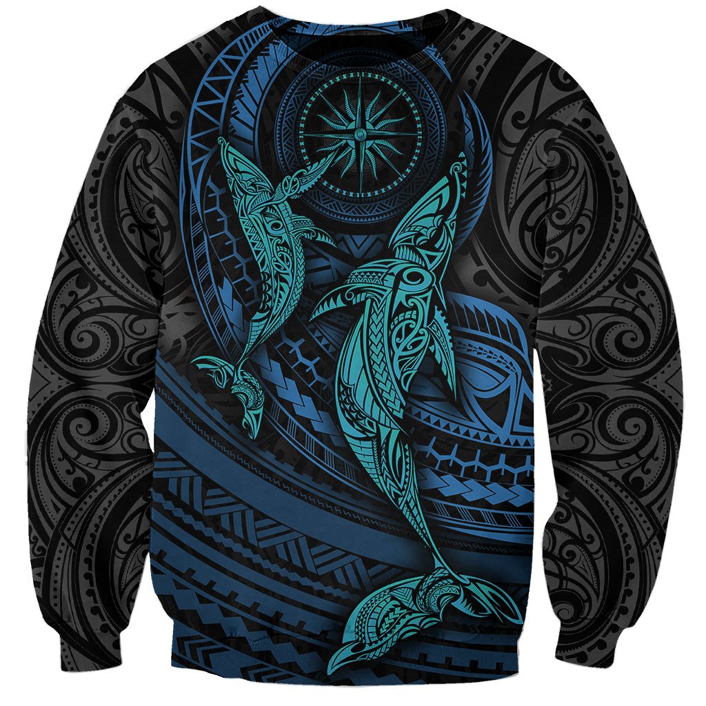 Polynesian Whale Sweatshirt - Wonder Print Shop